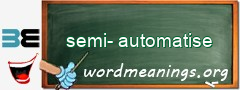 WordMeaning blackboard for semi-automatise